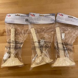 Lot of 3 Vintage Single Light Plastic Window Candoliers NIP